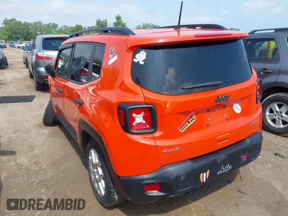 2019 Jeep Renegade Sport with VIN ZACNJBAB6KPJ95837, listed as a IAAI auction lot 42509276 with 175,699 mi miles and . Bid and sale history available at DreamBid. Image 3.