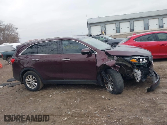 2017 Kia Sorento LX with VIN 5XYPG4A37HG217416, listed as a IAAI auction lot 41851505 with 109,140 mi miles and . Bid and sale history available at carsss.com. Image 13.