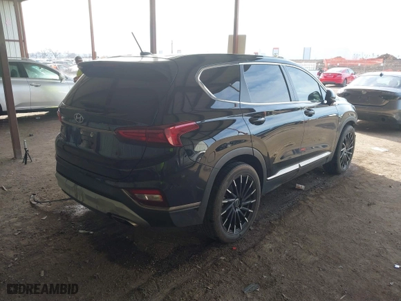 2019 Hyundai Santa Fe SE with VIN 5NMS23AD1KH112931, listed as a IAAI auction lot 41678592 with 96,477 mi miles. Bid and sale history available at carsss.com. Image 4.