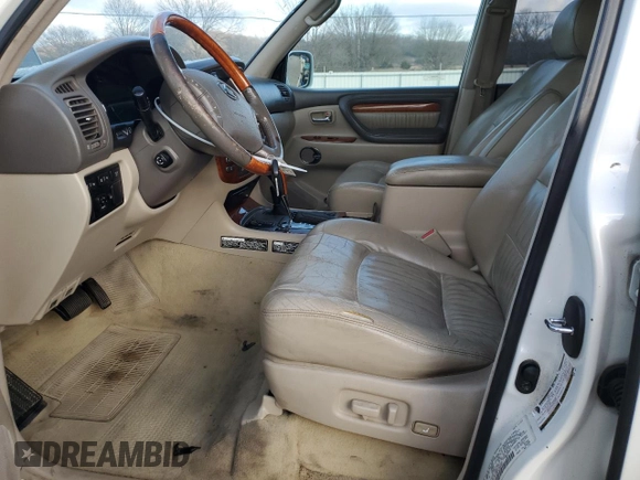 2004 Lexus LX 470 z VIN JTJHT00WX43539807, wystawiony jako Copart lot #87842755 z przebiegiem 335 478 mil mil oraz Czysty tytuł • Clean title. Historia ofert i sprzedaży dostępna na DreamBid. Obrazek 7.