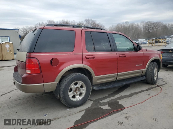 2002 Ford Explorer Eddie Bauer z VIN 1FMZU74E92ZA92214, wystawiony jako Copart lot #50158195 z przebiegiem 277 695 mil mil oraz Szkoda całkowita • Salvage title. Historia ofert i sprzedaży dostępna na DreamBid. Obrazek 3.