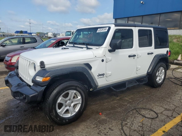 2022 Jeep Wrangler Unlimited Willys with VIN 1C4HJXDN5NW132965, listed as a Copart auction lot 62539184 with 44,325 mi miles and Salvage Title. Bid and sale history available at DreamBid. Image 1.