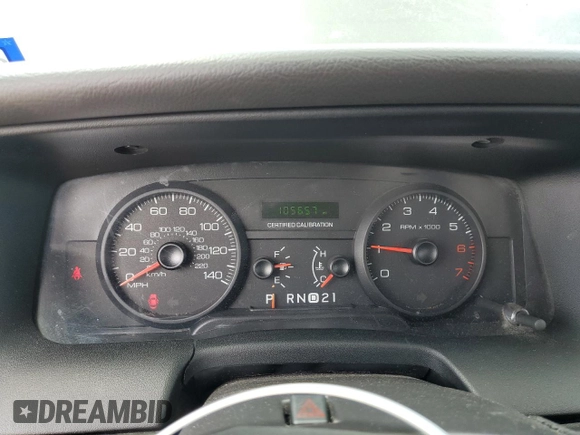2007 Ford Police Interceptor with VIN 2FAFP71W27X152722, listed as a Copart auction lot 56252475 with 105,657 mi miles and Salvage title. Bid and sale history available at DreamBid. Image 9.