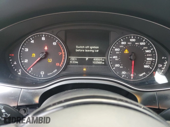2015 Audi A6 2.0T Premium with VIN WAUFFAFC3FN013656, listed as a Copart auction lot 85963424 with 102,568 mi miles and Salvage Title. Bid and sale history available at carsss.com. Image 9.