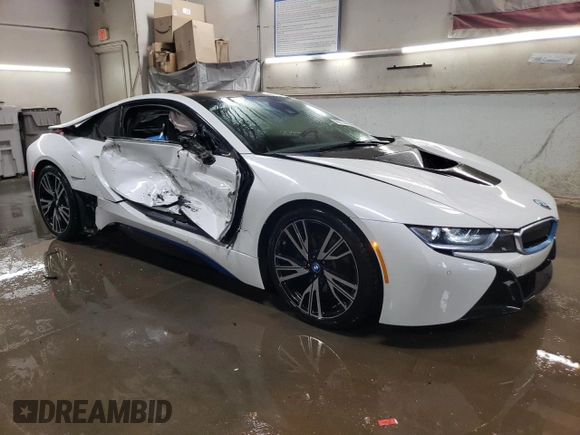 2016 BMW i8 with VIN WBY2Z2C52GV675474, listed as a Copart auction lot 49713485 with 53,512 mi miles and Salvage Title. Bid and sale history available at carsss.com. Image 4.