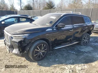 2022 Infiniti QX60 Sensory with VIN 5N1DL1GS6NC339921, listed as a Copart auction lot 88703725 with 23,571 mi miles and Salvage title. Bid and sale history available at DreamBid. Image 1.