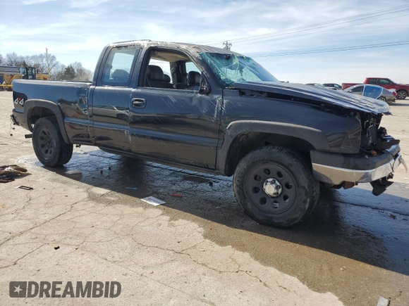 2005 Chevrolet Silverado 1500 with VIN 1GCEK19V75E332757, listed as a Copart auction lot 46627485 with 0 mi miles and Salvage Title. Bid and sale history available at carsss.com. Image 4.