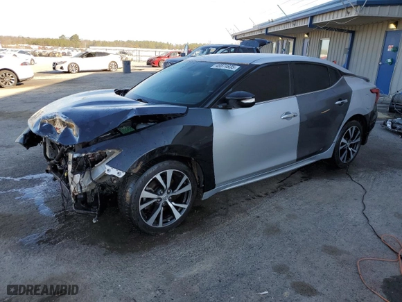 2017 Nissan Maxima Platinum with VIN 1N4AA6AP7HC432116, listed as a Copart auction lot 46874935 with 69,296 mi miles and Salvage Title. Bid and sale history available at carsss.com. Image 1.