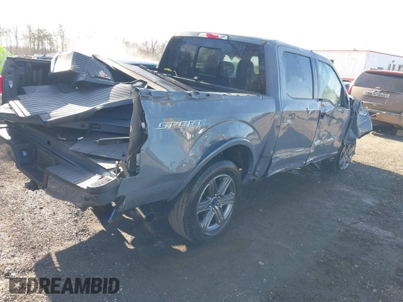 2020 Ford F-150 XL with VIN 1FTEW1E43LKE14873, listed as a IAAI auction lot 41866137 with 92,109 mi miles. Bid and sale history available at carsss.com. Image 4.
