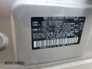 2017 Subaru Outback Premium with VIN 4S4BSAHC0H3376114, listed as a Copart auction lot 44268735 with Not provided miles and Salvage title. Bid and sale history available at DreamBid. Image 14.