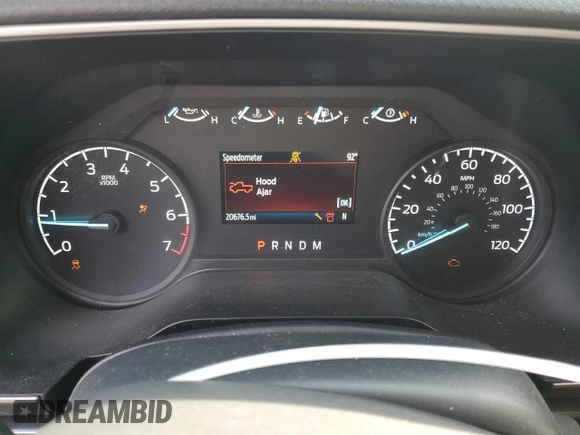2023 Ford F-150 XL with VIN 1FTEX1EP1PFB25819, listed as a Copart auction lot 46221625 with 20,676 mi miles and Salvage title. Bid and sale history available at DreamBid. Image 9.