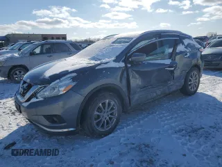2017 Nissan Murano SL z VIN 5N1AZ2MH4HN197545, wystawiony jako Copart lot #46029235 z przebiegiem 62 216 mil mil oraz Szkoda całkowita • Salvage title. Historia ofert i sprzedaży dostępna na DreamBid. Obrazek 1.