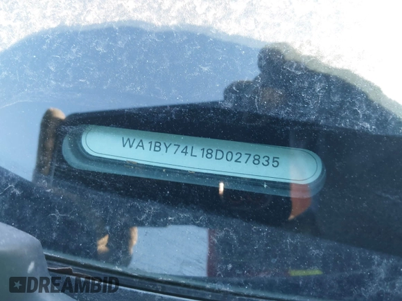 2008 Audi Q7 Premium with VIN WA1BY74L18D027835, listed as a IAAI auction lot 41672825 with 153,718 mi miles and . Bid and sale history available at DreamBid. Image 12.