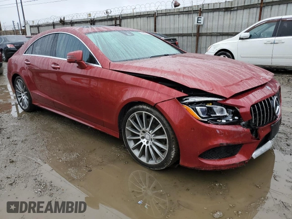 2016 Mercedes-Benz CLS 400 with VIN WDDLJ6FBXGA160533, listed as a Copart auction lot 56072865 with 62,687 mi miles and Salvage title. Bid and sale history available at DreamBid. Image 4.