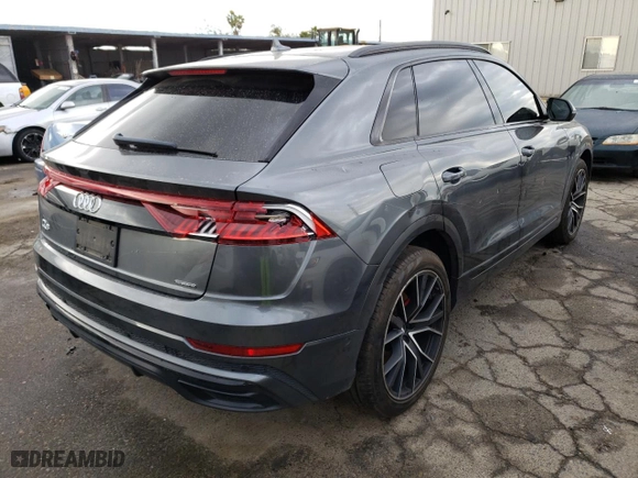 2019 Audi Q8 Premium Plus with VIN WA1EVAF13KD020553, listed as a Copart auction lot 37113723 with 66,917 mi miles. Bid and sale history available at carsss.com. Image 3.