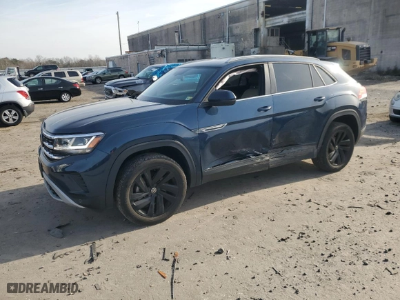 2021 Volkswagen Atlas Cross Sport 2.0T SE w/Technology with VIN 1V2WC2CA0MC240153, listed as a Copart auction lot 84801774 with 35,184 mi miles and Salvage Title. Bid and sale history available at carsss.com. Image 1.