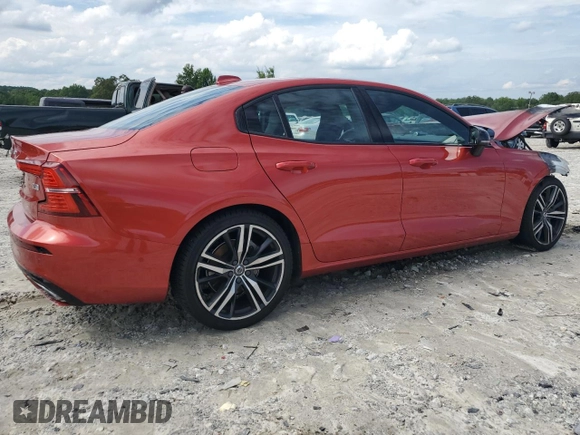 2019 Volvo S60 R-Design with VIN 7JR102FM9KG000519, listed as a Copart auction lot 64456574 with 0 mi miles and Salvage Title. Bid and sale history available at carsss.com. Image 3.