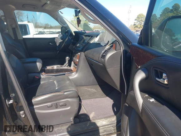 2019 Nissan Armada Platinum with VIN JN8AY2NF1K9350665, listed as a IAAI auction lot 41371514 with 111,133 mi miles. Bid and sale history available at carsss.com. Image 5.