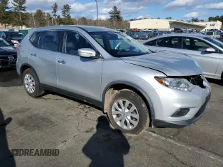 2015 Nissan Rogue SV with VIN KNMAT2MVXFP591564, listed as a Copart auction lot 48333455 with 77,453 mi miles and Salvage Title. Bid and sale history available at DreamBid. Image 4.