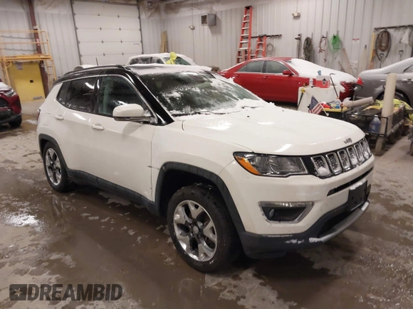 2020 Jeep Compass Limited with VIN 3C4NJDCB7LT240631, listed as a IAAI auction lot 41322631 with 49,481 mi miles. Bid and sale history available at carsss.com. Image 1.