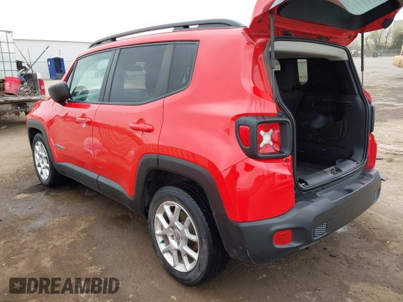 2020 Jeep Renegade Sport with VIN ZACNJAABXLPL52877, listed as a IAAI auction lot 41900699 with 75,505 mi miles and . Bid and sale history available at DreamBid. Image 3.