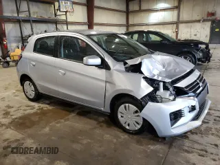 2024 Mitsubishi Mirage ES with VIN ML32AUHJ3RH017533, listed as a Copart auction lot 61968955 with 15,596 mi miles and Salvage title. Bid and sale history available at DreamBid. Image 4.