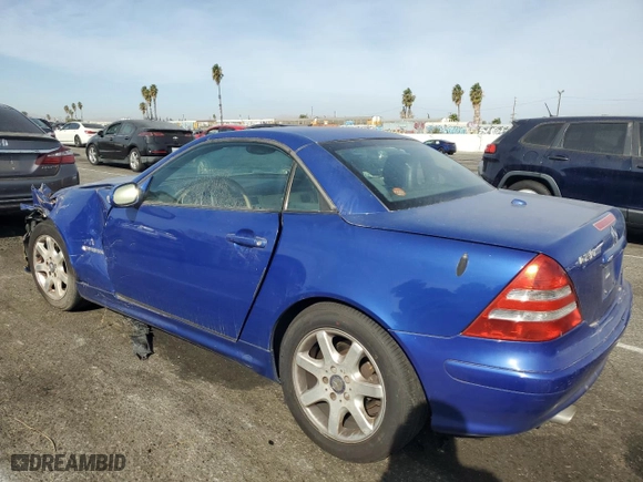 2001 Mercedes-Benz SLK-Class Kompressor with VIN WDBKK49F11F229866, listed as a Copart auction lot 79446964 with 161,263 mi miles and Clean Title. Bid and sale history available at carsss.com. Image 2.