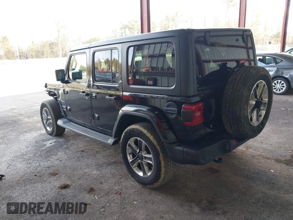 2019 Jeep Wrangler Unlimited Sahara with VIN 1C4HJXEG5KW532861, listed as a IAAI auction lot 41698912 with 121,278 mi miles and . Bid and sale history available at DreamBid. Image 3.