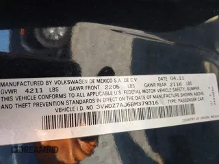 2011 Volkswagen Jetta SE с VIN 3VWDZ7AJ6BM379316, выставлен на аукционе IAAI как лот 42101190 с пробегом 145 496 миль миль и . История ставок и продаж доступна на DreamBid. Изображение 9.