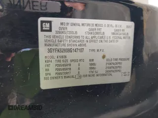 2008 Cadillac Escalade EXT z VIN 3GYFK62808G147107, wystawiony jako IAAI lot #41397796 z przebiegiem Nie podano mil oraz . Historia ofert i sprzedaży dostępna na DreamBid. Obrazek 9.
