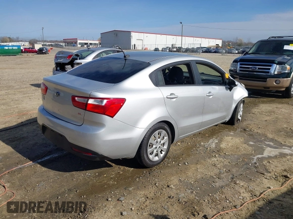 2014 Kia Rio LX with VIN KNADM4A35E6406377, listed as a IAAI auction lot 41739029 with 1 mi miles. Bid and sale history available at carsss.com. Image 4.