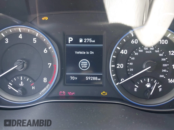 2019 Hyundai Kona SEL with VIN KM8K62AA9KU282916, listed as a IAAI auction lot 42086109 with 59,288 mi miles. Bid and sale history available at carsss.com. Image 16.
