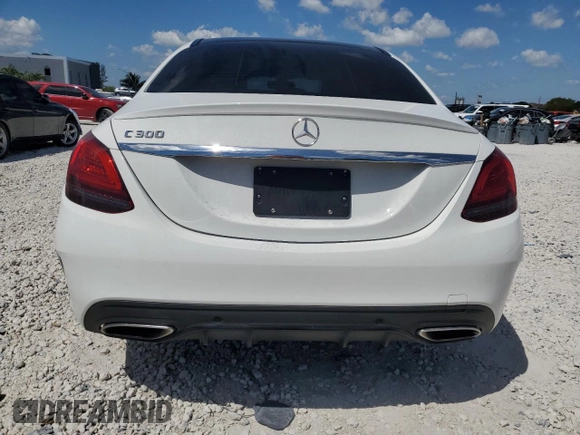 2021 Mercedes-Benz C 300 with VIN W1KWF8DBXMR610630, listed as a Copart auction lot 50550545 with 44,072 mi miles and Non Repairable. Bid and sale history available at carsss.com. Image 6.