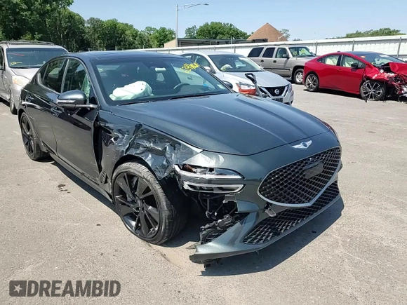 2023 Genesis G70 3.3T with VIN KMTG54TE3PU117672, listed as a Copart auction lot 63418684 with 19,899 mi miles and Salvage Title. Bid and sale history available at carsss.com. Image 11.