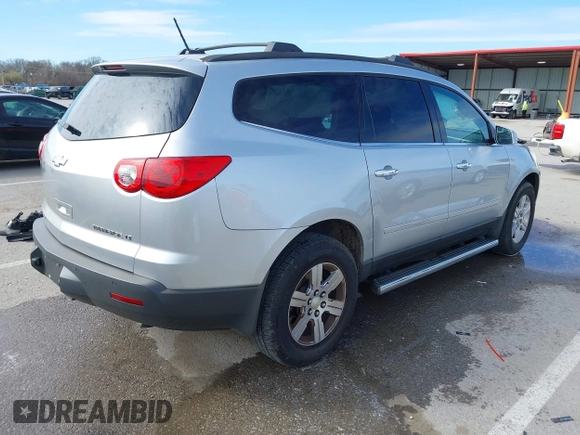 2012 Chevrolet Traverse 1LT with VIN 1GNKRGED5CJ204012, listed as a IAAI auction lot 41806346 with 115,901 mi miles and . Bid and sale history available at DreamBid. Image 4.