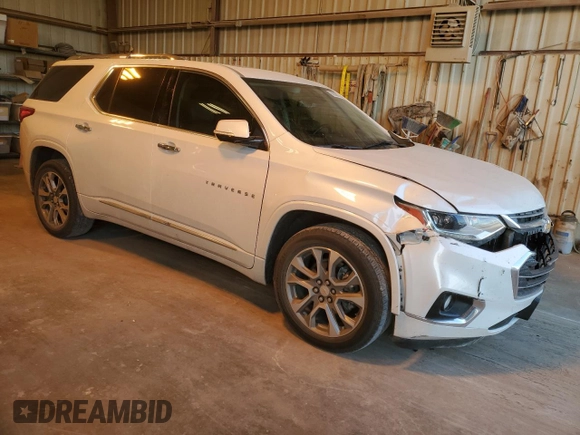 2020 Chevrolet Traverse Premier with VIN 1GNERKKWXLJ301714, listed as a Copart auction lot 50269755 with 83,372 mi miles and Salvage title. Bid and sale history available at DreamBid. Image 4.