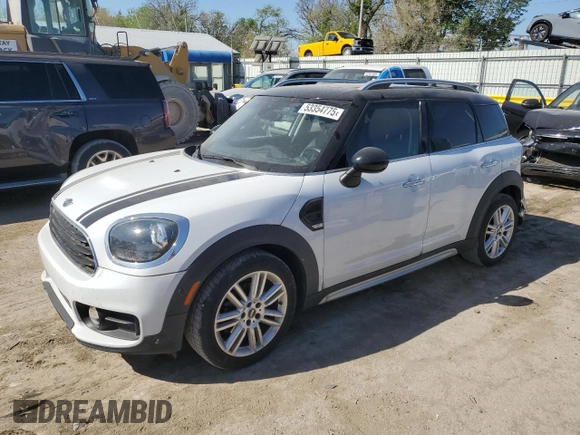 2019 MINI Countryman Cooper with VIN WMZYS7C59K3F46555, listed as a Copart auction lot 53354775 with 82,034 mi miles and Salvage title. Bid and sale history available at DreamBid. Image 1.