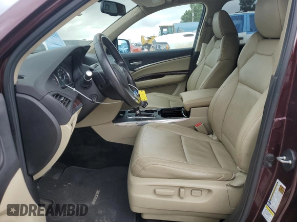 2015 Acura MDX with VIN 5FRYD4H29FB015576, listed as a Copart auction lot 63522315 with 66,884 mi miles and Salvage title. Bid and sale history available at DreamBid. Image 7.