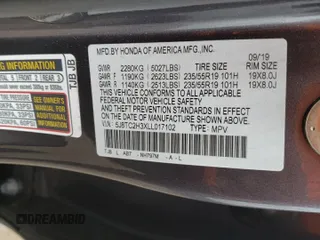 2020 Acura RDX with VIN 5J8TC2H3XLL017102, listed as a Copart auction lot 53148015 with 57,301 mi miles and Salvage Title. Bid and sale history available at DreamBid. Image 12.