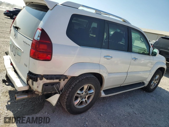 2008 Lexus GX 470 with VIN JTJBT20XX80156418, listed as a Copart auction lot 48252155 with 164,977 mi miles and Salvage Title. Bid and sale history available at DreamBid. Image 3.