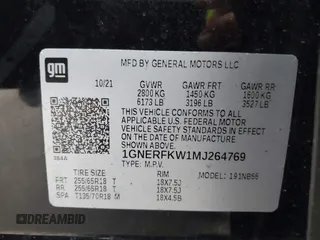 2021 Chevrolet Traverse LS with VIN 1GNERFKW1MJ264769, listed as a IAAI auction lot 42100515 with 55,971 mi miles and . Bid and sale history available at DreamBid. Image 9.