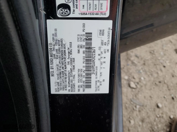 2012 Ford Fusion SEL with VIN 3FAHP0JA9CR223671, listed as a Copart auction lot 49844995 with 154,358 mi miles and Salvage Title. Bid and sale history available at carsss.com. Image 14.