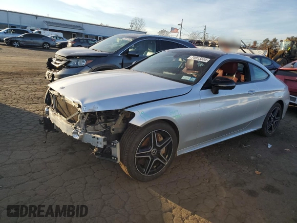2019 Mercedes-Benz C 300 with VIN WDDWJ8EB9KF832958, listed as a Copart auction lot 74913334 with 55,500 mi miles and Salvage Title. Bid and sale history available at DreamBid. Image 1.