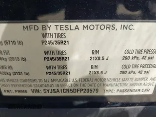 2013 Tesla Model S z VIN 5YJSA1CN5DFP20579, wystawiony jako IAAI lot #41983339 z przebiegiem 80 118 mil mil oraz . Historia ofert i sprzedaży dostępna na DreamBid. Obrazek 9.