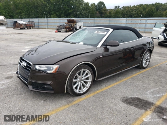 2015 Audi A5 Premium Plus z VIN WAUMFAFH8FN001697, wystawiony jako Copart lot #72433534 z przebiegiem 24 346 mil mil oraz Szkoda całkowita • Salvage title. Historia ofert i sprzedaży dostępna na DreamBid. Obrazek 1.