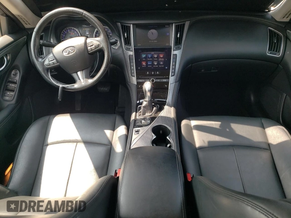 2015 Infiniti Q50 Premium with VIN JN1BV7AR6FM417210, listed as a Copart auction lot 63733915 with 95,926 mi miles and Salvage title. Bid and sale history available at DreamBid. Image 8.