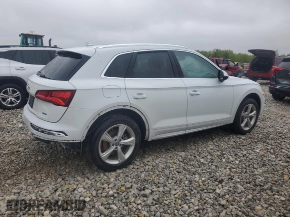 2020 Audi Q5 Premium Plus with VIN WA1BNAFY9L2102249, listed as a Copart auction lot 57608805 with 73,629 mi miles and Salvage title. Bid and sale history available at DreamBid. Image 3.