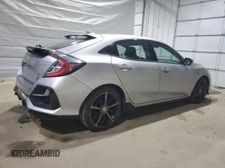 2021 Honda Civic Sport with VIN SHHFK7H47MU400406, listed as a Copart auction lot 45722085 with 28,107 mi miles and Salvage Title. Bid and sale history available at DreamBid. Image 3.