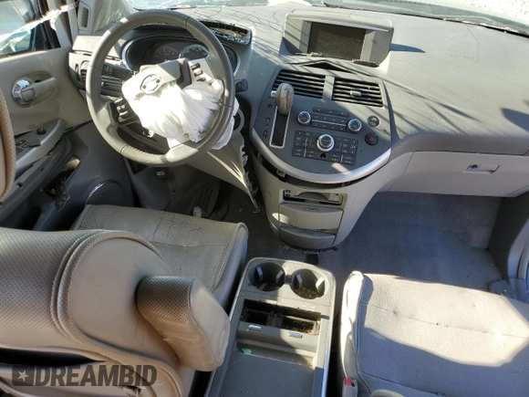 2008 Nissan Quest SL with VIN 5N1BV28U38N111276, listed as a Copart auction lot 76967564 with 0 mi miles and Salvage Title. Bid and sale history available at carsss.com. Image 8.