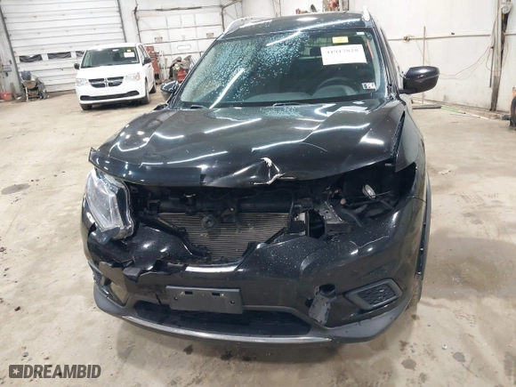 2016 Nissan Rogue S with VIN KNMAT2MV9GP597101, listed as a IAAI auction lot 41917828 with 122,568 mi miles. Bid and sale history available at carsss.com. Image 6.